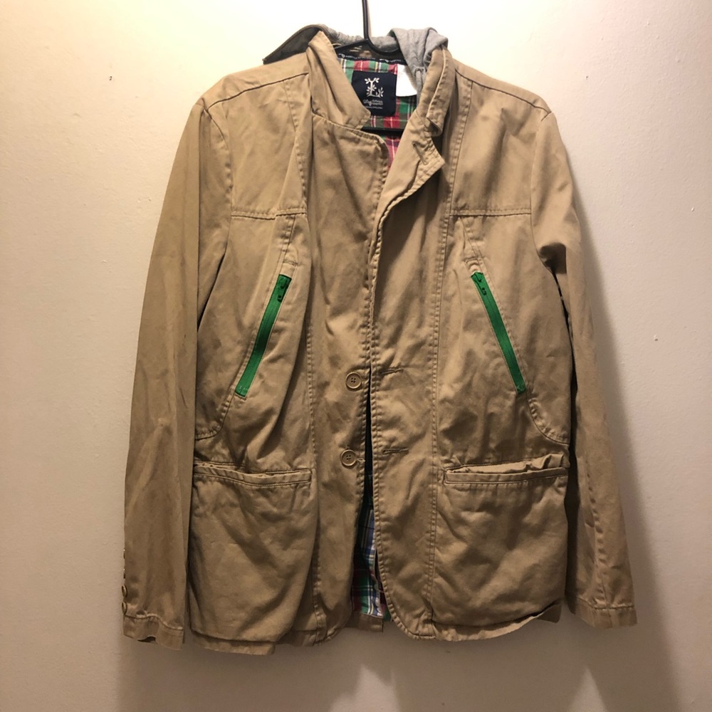 Lifted Research Group LRG Trenchcoat Khaki Plaid